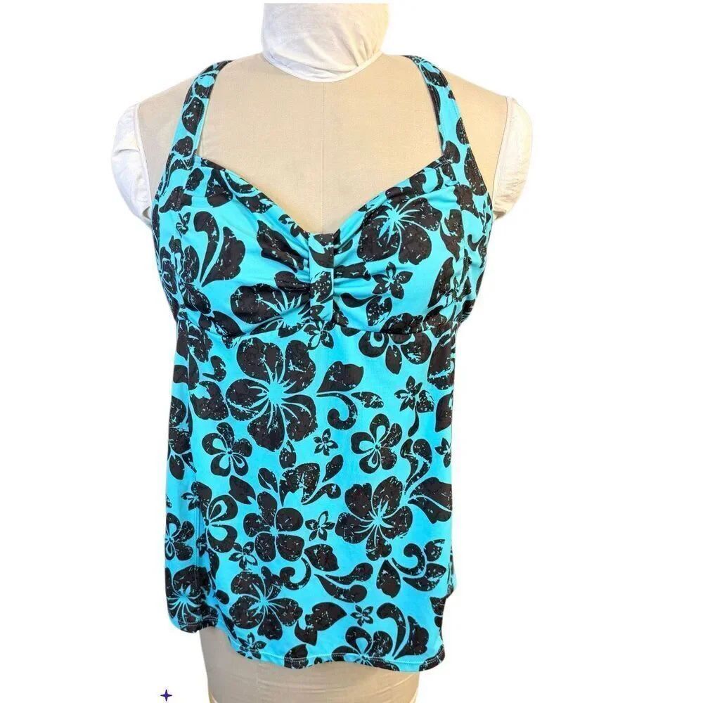 Motherhood Maternity Tankini Top Tropical XL Resort Vacation